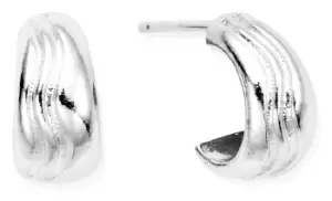 ChloBo SEH3324 Waves Huggie Hoops Sterling Silver Jewellery