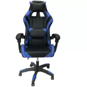 OUT & OUT Speedy Gaming Chair Faux Leather Lumbar Support- Blue
