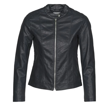 JDY JDYSTORMY womens Leather jacket in Black - Sizes UK 6,UK 8,UK 10,UK 12