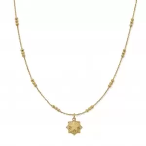 Gold Personalised Triple Bobble Chain Raised Star Necklace PGNTBB3259
