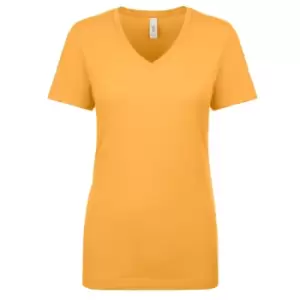 Next Level Womens/Ladies Ideal V-Neck T-Shirt (S) (Antique Gold)