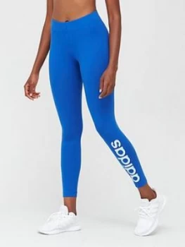 adidas Essentials Linear Leggings - Blue, Size 2Xs, Women