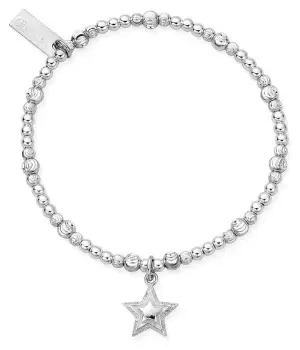 ChloBo SBCS3314 Cute Sparkle Beaming Star Bracelet Sterling Jewellery