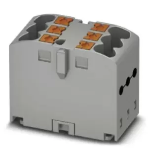 Phoenix Contact 6 Way Distribution block, 26 12 AWG, 24A, 0.14 4mm, Push In Terminals, 500 V