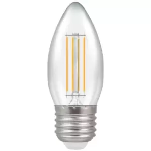 Crompton Lamps LED Candle 5W E27 Dimmable Filament (10 Pack) Warm White Clear (40W Eqv)