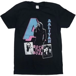 Aaliyah - Rock The Boat Unisex Small T-Shirt - Black