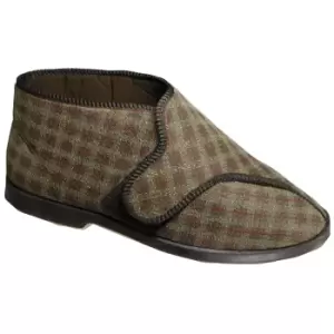 GBS Keswick Touch Fastening Bootee / Mens Slippers / Mens Bootee (12 UK) (Brown)