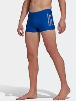adidas Mid 3-stripes Swim Boxers, Blue Size XL Men