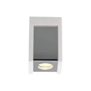 1 Light Ceiling GU10, White Paintable Gypsum With Polished Chrome Cover - Luminosa Lighting