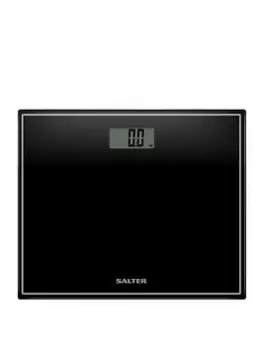 Salter Black Compact Glass Electronic Bathroom Scale
