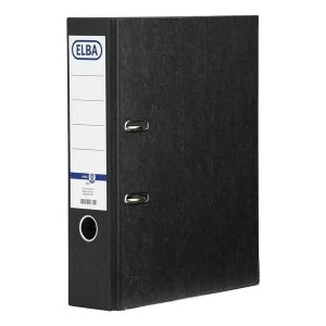 Elba Cloud A4 Lever Arch File 80mm Spine Black Pack of 10