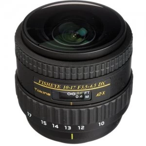 Tokina AT-X 107 AF DX Fisheye AF 10-17mm f/3.5-4.5 Lens For Nikon Mount - No Hood Edition