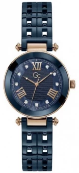 Gc Womens PrimeChic Blue Ceramic Bracelet Blue Dial Watch