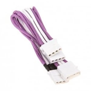 BitFenix Alchemy Molex zu 3x Molex Adapter 55cm Sleeved Purple / White / White