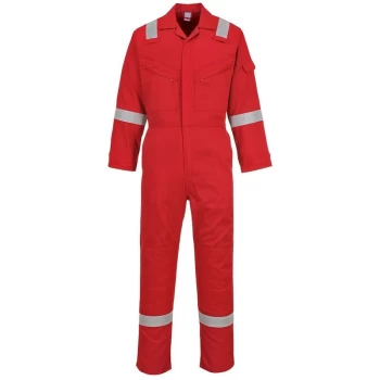 C814RERL - sz Long L Iona Cotton Coverall - Red - Portwest