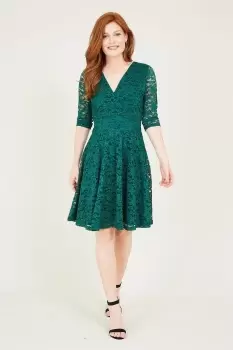 Green Delicate Lace Long Sleeve Kenna' Dress