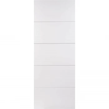 Horizontal 4 Line Internal Primed White 5 Panel Door - 762 x 1981mm