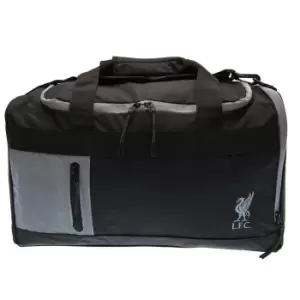 Liverpool FC Crest Holdall (One Size) (Black/Silver)