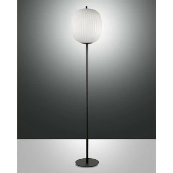Fabas Luce Domizia Glass & Crystal Lamp Black Glass, E27