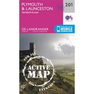 Plymouth & Launceston, Tavistock & Looe by Ordnance Survey (Sheet map, folded, 2016)