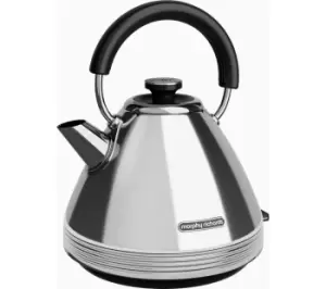 Morphy Richards Venture Retro Stainless Steel Pyramid Kettle - 1.5L - 3kW - 100330