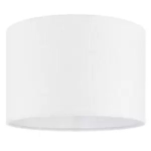 12" Straight Sided Round Drum Lamp Shade Vintage White Linen Modern Simple Cover