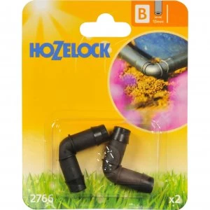 Hozelock CLASSIC MICRO 90° Elbow Connector 1/2" / 12.5mm Pack of 2