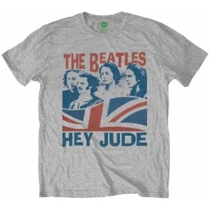 The Beatles - Windswept/Hey Jude Mens XX-Large T-Shirt - Grey