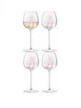 Lsa International Pearl White Wine Glasses Set Of 4