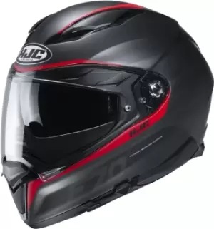 HJC F70 Feron Helmet, black-red, Size L, black-red, Size L