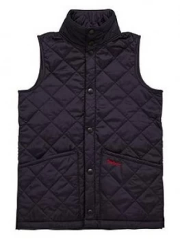 Barbour Boys Liddesdale Quilted Gilet - Navy, Size Age: 8-9 Years