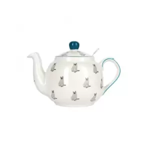 Farmhouse Cat 4 Cup Teapot & Infuser - London Pottery