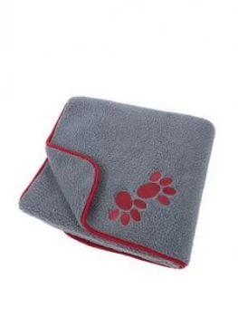 Petface Oxford Sherpa Fleece Comforter - Red Paws