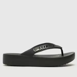 Crocs Black Classic Platform Flip Sandals