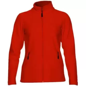 Gildan Hammer Womens/Ladies Micro Fleece Jacket (XL) (Red)