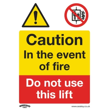 Safety Sign - Caution Do Not Use Lift - Self-Adhesive Vinyl