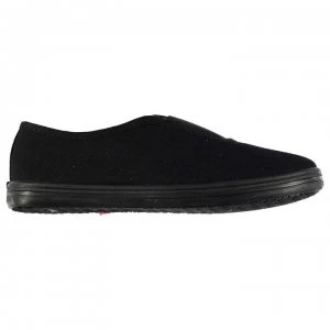 Slazenger Canvas Slip On Shoes Childrens - Black