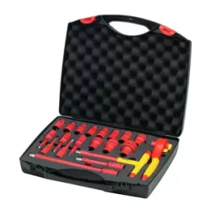 43024 Insulated 1/2in Ratchet Wrench Set, 21 Piece (inc. Case) - Wiha