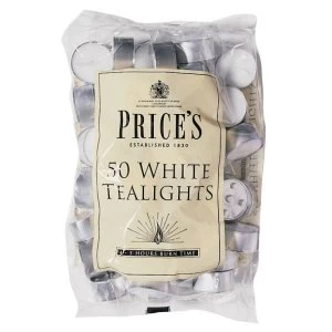 Prices Candles White Tealights - Pack of 50