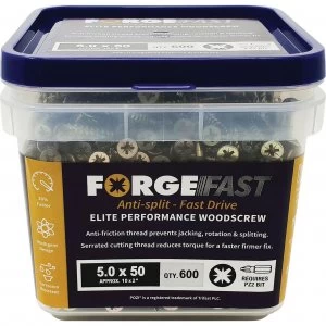 Forgefix Forgefast Pozi Elite Performance Wood Screw 5mm 50mm Pack of 600