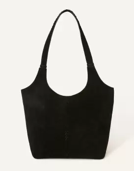 Accessorize Suede Shoulder Bag Black