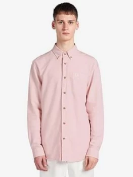 Fred Perry Overdyed Shirt - Pink, Size L, Men