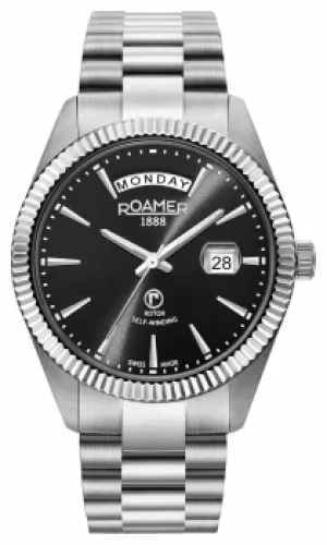Roamer 981662 41 55 90 Primeline Day Date Black Dial With Watch