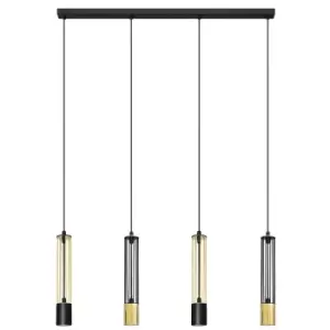 Bars Straight Bar Pendant Ceiling Light Black, Gold 100cm