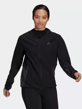 adidas Fast Radically Reflective Run Jacket, Black, Size 2Xs, Women