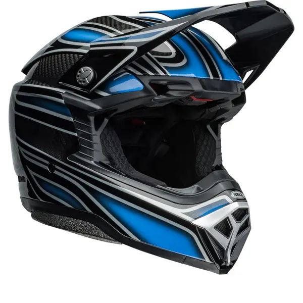 Bell Moto-10 Spherical Webb Marmont Replica North Carolina Blue Offroad Helmet Size S