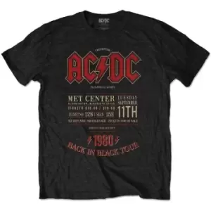 AC/DC - Minnesota '80 Unisex XX-Large T-Shirt - Black