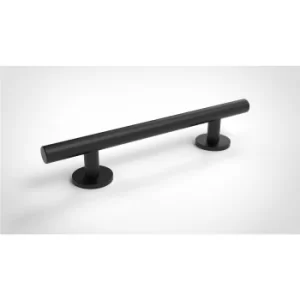 Luxury grab rail, straight, stainless steel, concealed fixings, 480mm, matt black
