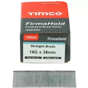 FirmaHold Straight 16g x 45mm Galv Brad Nail No Gas Qty 2000 - Timco
