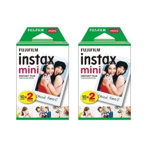 Fujifilm Instax Mini Credit Card Size Glossy Photo Film x 40 Prints
